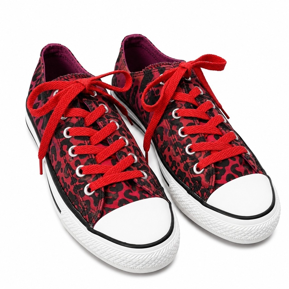 CONVERSE Chuck Taylor All Star Low-Top Wmen/9 Men/7 Leopard Cheetah Animal Print